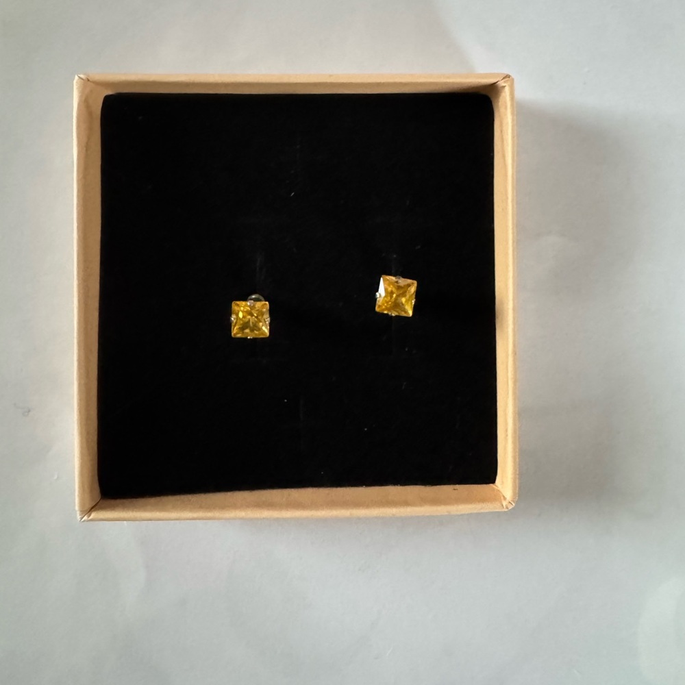 Yellow Stud Earrings